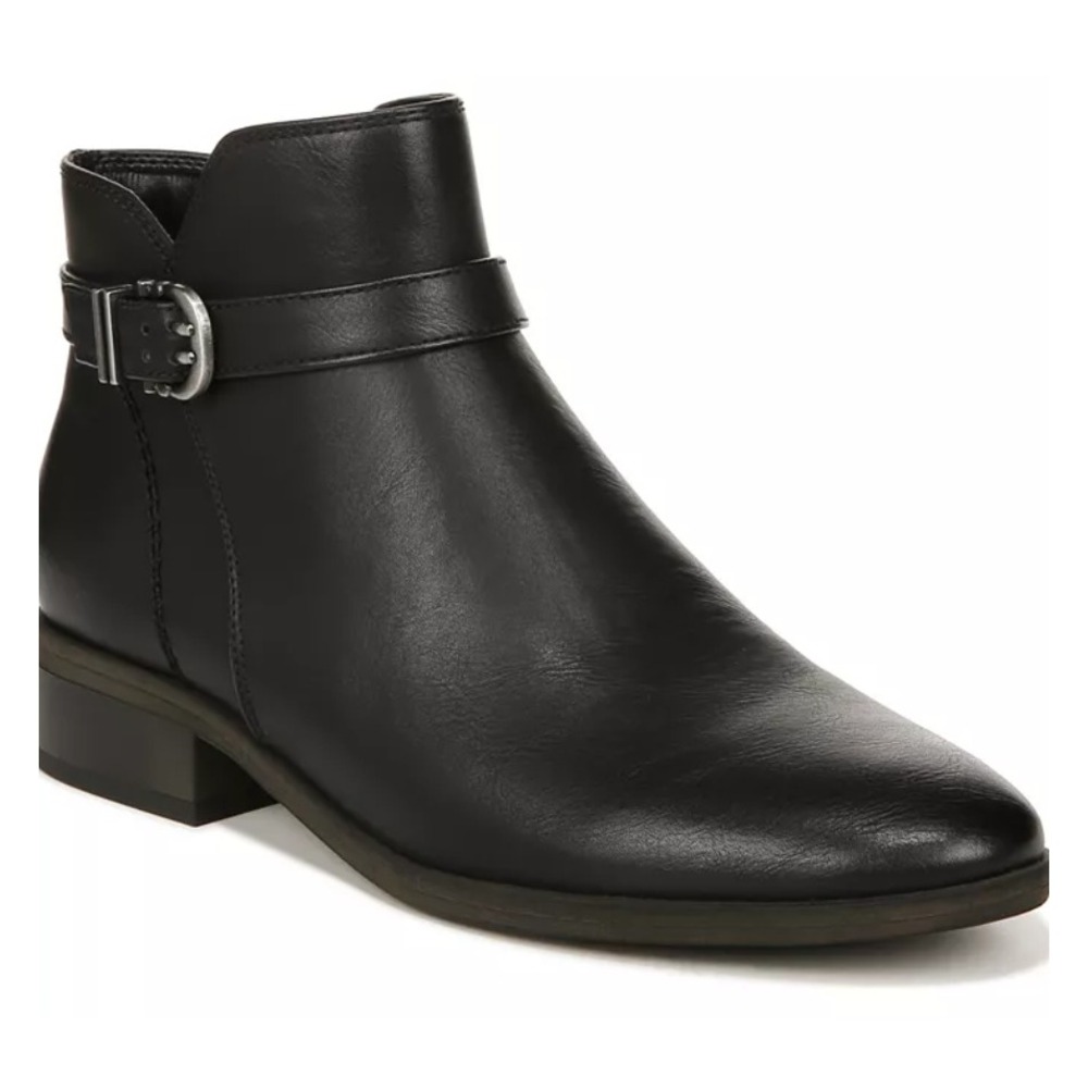 SOUL Naturalizer Rosaline Black Ankle Boots Faux Leather Women's Size 6M NEW